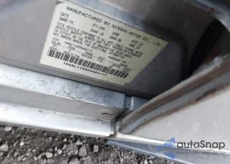 2005 Nissan Altima 2.5 S из США, поврежденный, VIN 1N4AL11D05N464117